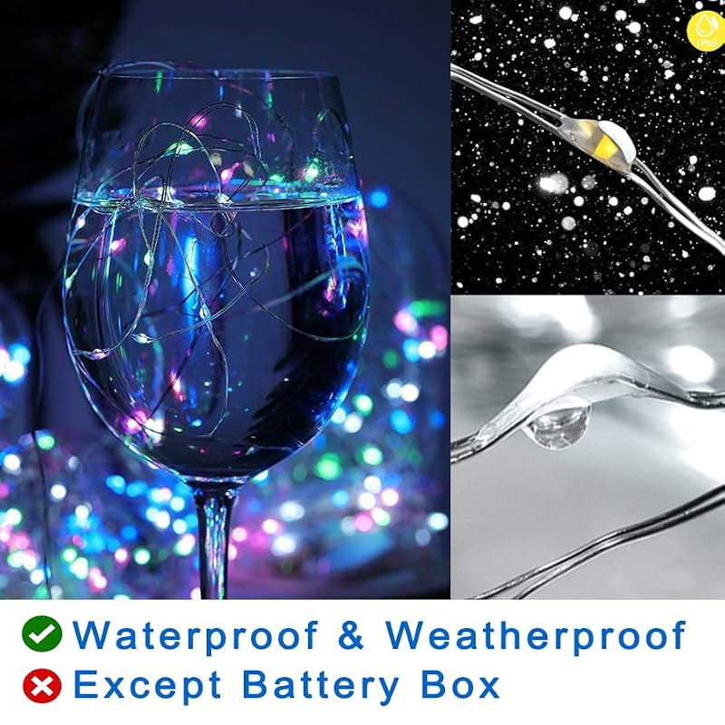 Fairy String Lights Battery Operated 6-Pack Colorful Mini LED Decorative Lights
