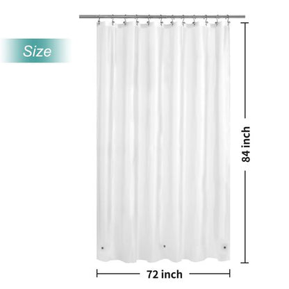Mrs Awesome Extra Long Shower Curtain Liner with 3 Magnets, Long Frosted PEVA Plastic Shower Curtain for Bathroom Lightweight & Waterproof, 72 x 84, Frost