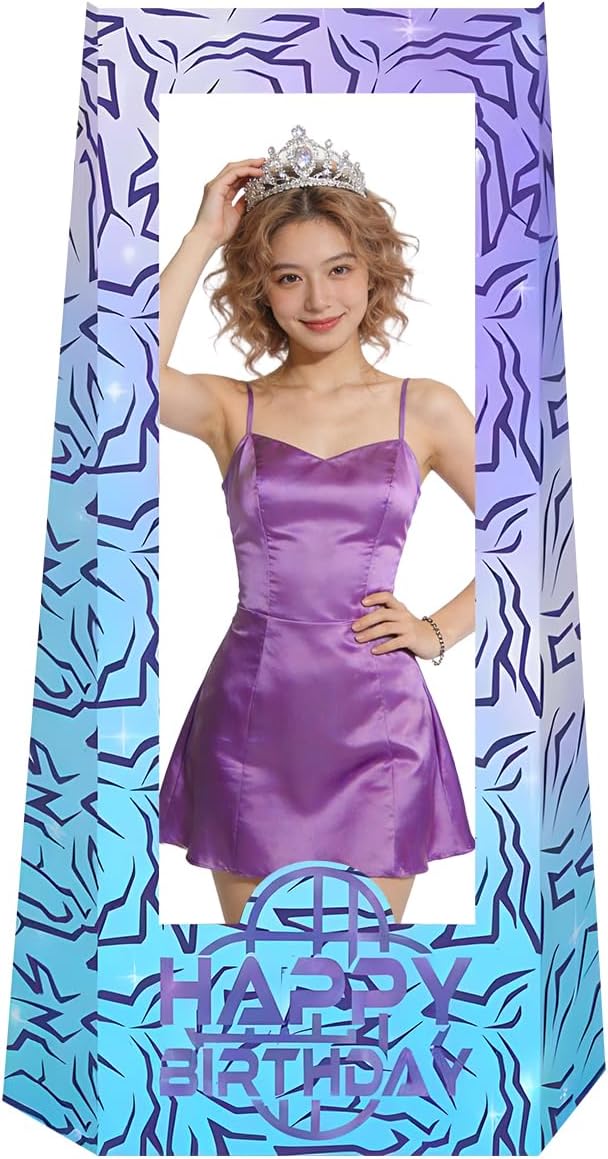 Purple Demon | 4.9 Ft Tall Life-Size Cardboard Stand-In Decoration for Themed Parties