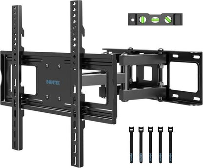 BONTEC Full Motion TV Wall Mount - Fits 23-70 Inch TVs, Holds Up to 99 lbs, Adjustable Viewing Angle