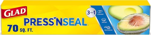 Glad Press'N Seal Food Plastic Wrap - 70 Sq Ft Roll for Freshness & Easy Storage