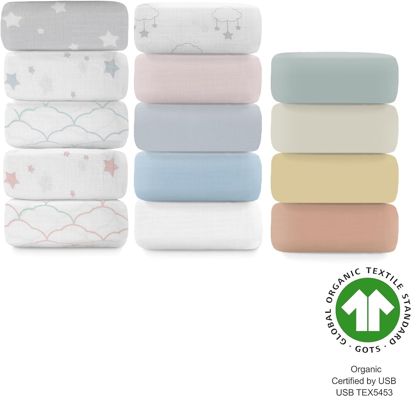 Newton Baby Fitted Crib Sheet (2-Pack) - Ultra Breathable and Soft, Organic Cotton, Fits All Standard Cribs, Sage
