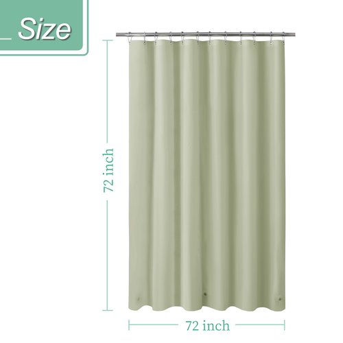 Mrs Awesome Sage Shower Curtain Liner with 3 Magnets, 72x72 Premium Flexible Sturdy Plastic Shower Curtain for Bathroom Lightweight & Waterproof, Desert Sage