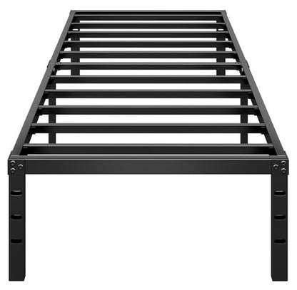 HLIPHA Metal Platform Bed Frame 14 Inch Tall,No Box Spring Needed,Twin Size Bed with Heavy Duty Strong Support Slats,Easy to Assemble,Black