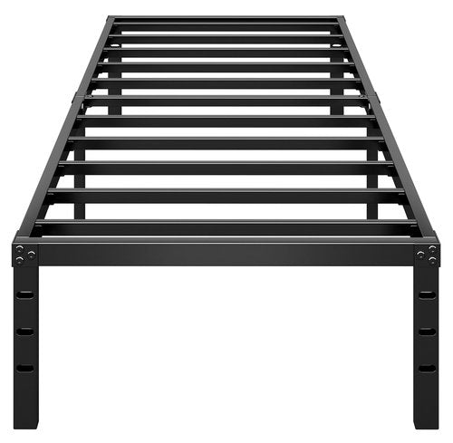 HLIPHA Metal Platform Bed Frame 16 Inch Tall,No Box Spring Needed,Twin Size Bed with Heavy Duty Strong Support Slats,Easy to Assemble,Black