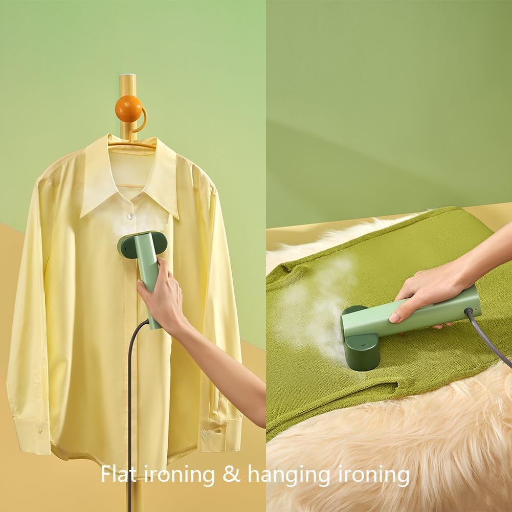 Nexdoo G6 Portable Clothes Steamer - 2-in-1 Iron with 10 Minutes Continuous Steam | Lightweight 0.7lbs, Pink