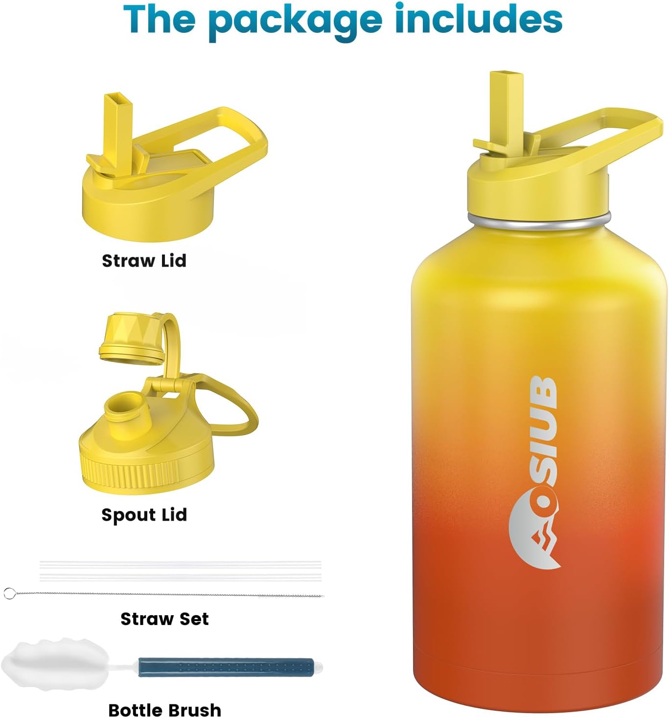 Simple Modern Insulated Water Bottle - 32 oz Triple Wall Vacuum Stainless Steel | Leak Proof & BPA-Free, Sunset Color