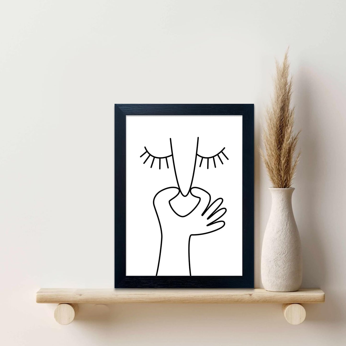Regine Switzerland Funny Bathroom Wall Art - Black and White Canvas Print for Washroom Decor