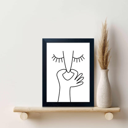 Regine Switzerland Funny Bathroom Wall Art - Black and White Canvas Print for Washroom Decor