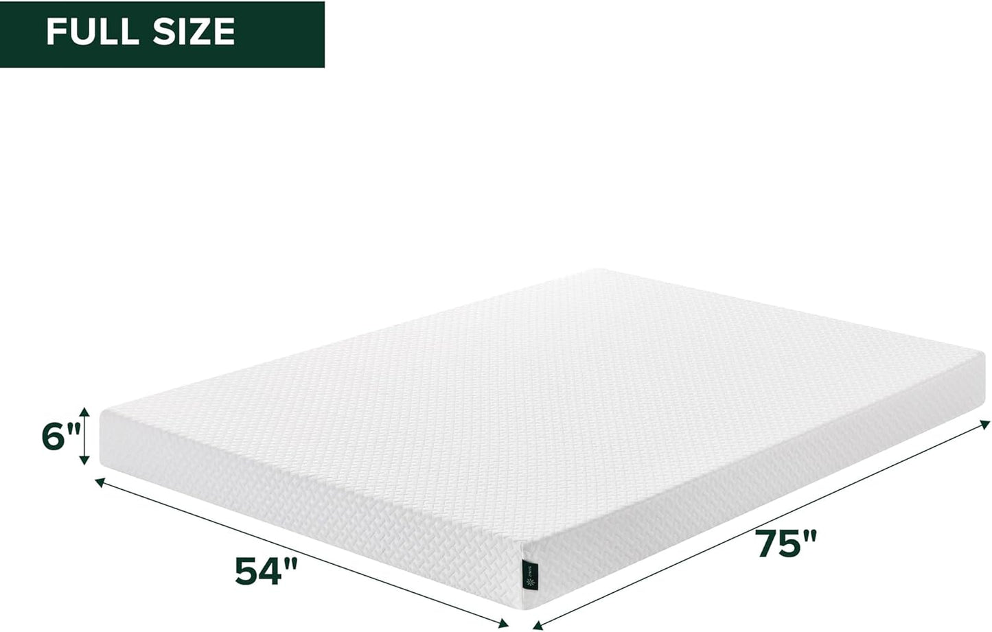 Zinus 6 Inch Full Memory Foam Mattress - Cooling Essential Design, Medium Feel, Safe Materials