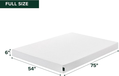 Zinus 6 Inch Full Memory Foam Mattress - Cooling Essential Design, Medium Feel, Safe Materials