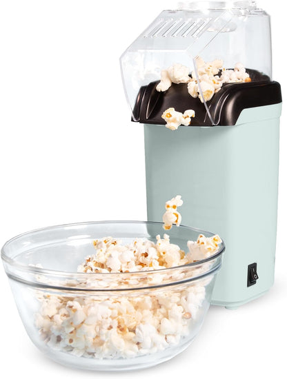 Tasty Hot Air Popcorn Popper - Healthy, Fast & Easy Popcorn Maker with Measuring Cup & Butter Warmer | 8 Cups, Aqua