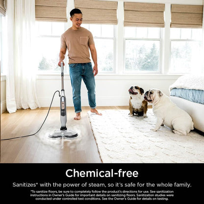 Shark Steam & Scrub Hard Floor Steam Mop - All-in-One with Steam Blaster Technology & LED Headlights | S8201, Rotator White