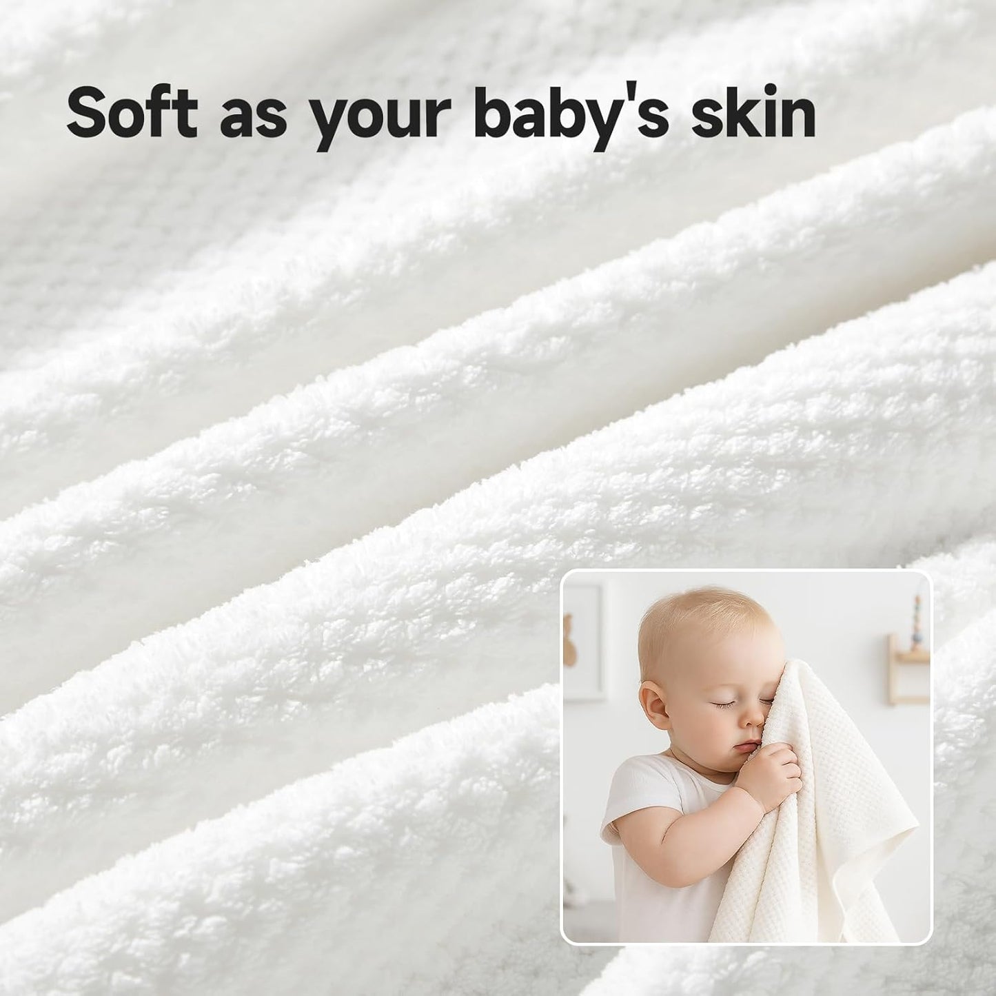 REDKISS Ultra Soft Towel Set - Premium White Bath Towels, Highly Absorbent & Quick Dry | 6-Piece Collection