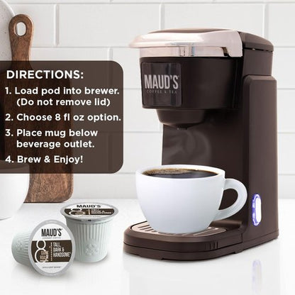 Maud's Dark Roast Coffee Pods, 100ct, Single Serve Pods – 100% Arabica Coffee, Compatible with Keurig K Cups Maker
