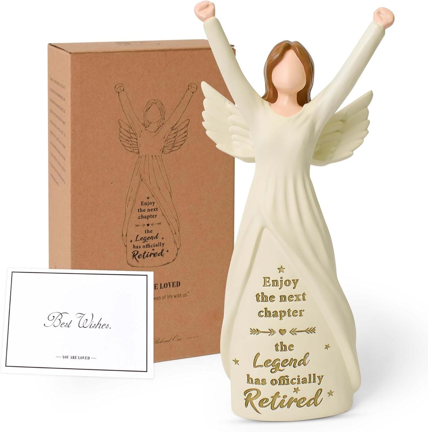 Regine Switzerland Retirement Gift - 7.5” Retired Angel Figurine for Women | Perfect for Coworkers & Friends