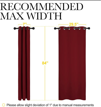 NICETOWN Blackout Curtains - Thermal Insulated Burgundy Drapes for Christmas | 34 x 84-Inch Pair