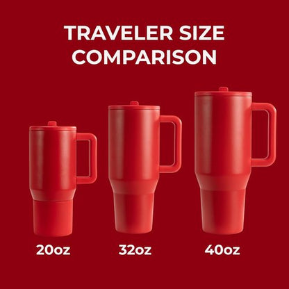 HydroJug Kids - 20 Oz Insulated Water Bottle with Flip Straw & Handle | Leak-Proof & Durable | Alumni Red