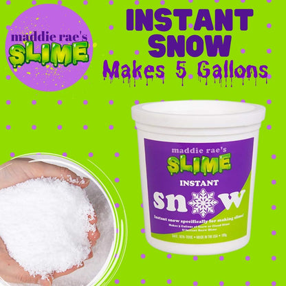 SCS Direct Maddie Rae's Instant Snow XL Pack - Create 5 Gallons of Safe, Non-Toxic Artificial Snow | Perfect for DIY Crafts & Holiday Fun