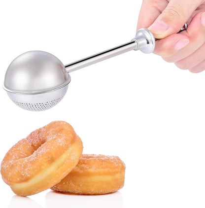XVBITOR Sugar Shaker - Stainless Steel Powdered Sugar Dispenser with Fine Mesh and Spring Handle