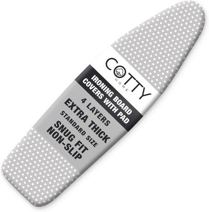 Extra Thick Ironing Board Cover by [Brand Name] - Heat Reflective, Scorch Resistant Padding | Standard Size 15x54, Gray Spotted