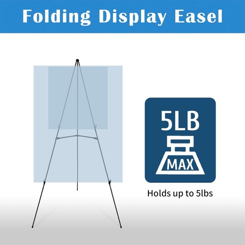 Falling In Art Display Easel Stand - 6 Pack 63" Adjustable Tripod Easel for Signs & Posters | Portable & Easy Folding
