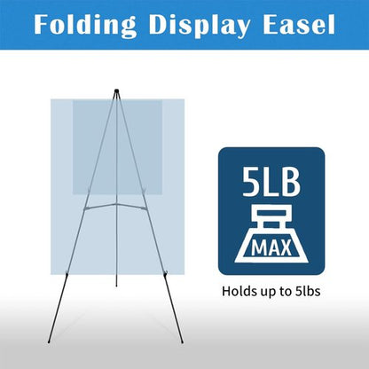 Falling In Art Display Easel Stand - 6 Pack 63" Adjustable Tripod Easel for Signs & Posters | Portable & Easy Folding