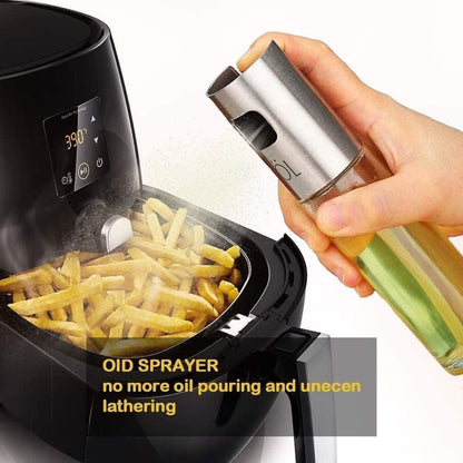 Olive Oil Sprayer Mister - 100ml Glass Cooking Spray Bottle for Oil, Vinegar, Salad & Barbecue
