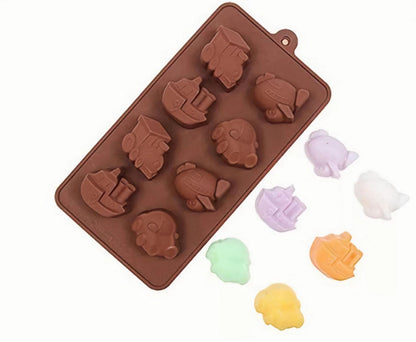 Joyeee 2Pcs Silicone 3D Car Shape Non-stick Candy Molds, Homemade Vehicles Car Chocolate Cookies Soap Candle Crayon Plaster Polymer Clay DIY Mold Pan Tray, Cake Topper Decorating Tool, Kids Fun Maker