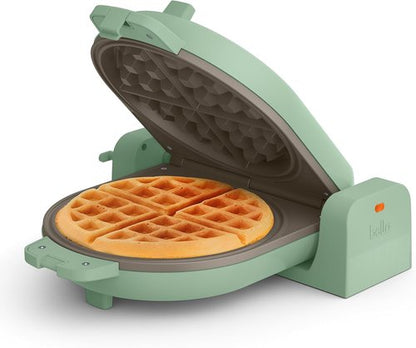 Bella Flip-N-Store Waffle Maker - EverGood™ Ceramic Nonstick Coating, 1000 Watt, Seaglass, Compact Design