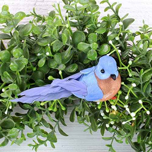 Cornucopia Brands Imitation Bluebirds (6-Pack); Little Blue Birds for Crafts, Christmas Trees and Seasonal Displays and Wreaths