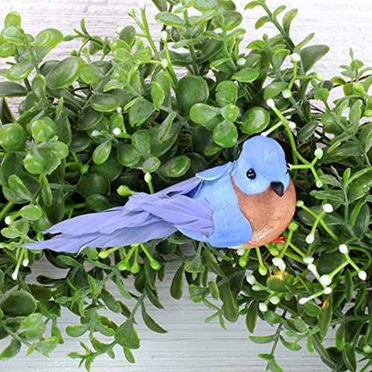 Cornucopia Brands Imitation Bluebirds (6-Pack); Little Blue Birds for Crafts, Christmas Trees and Seasonal Displays and Wreaths