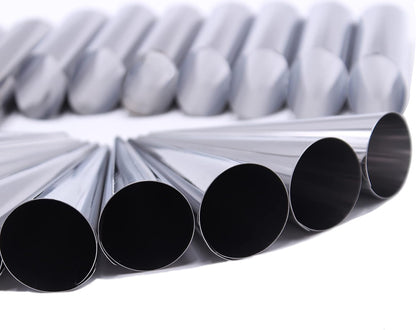 Skiennix Stainless Steel Cream Horn Molds - 21 Pcs Cannoli & Croissant Baking Tubes with Brush