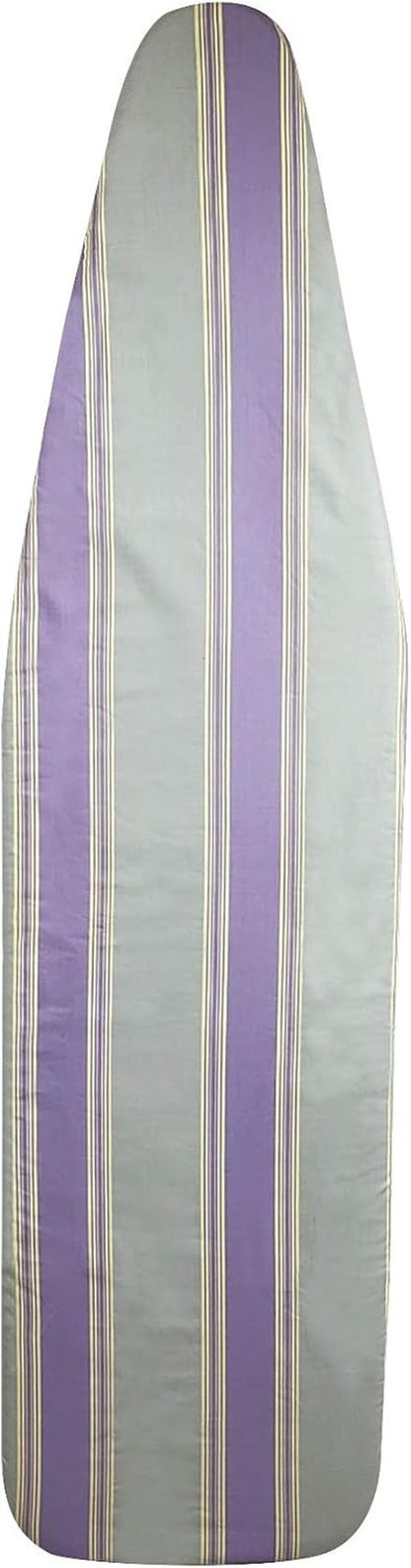 HOMZ Premium Ironing Board Cover & Pad - Standard Width, 13-15" W x 53-55" L, Purple Diagonal Stripe