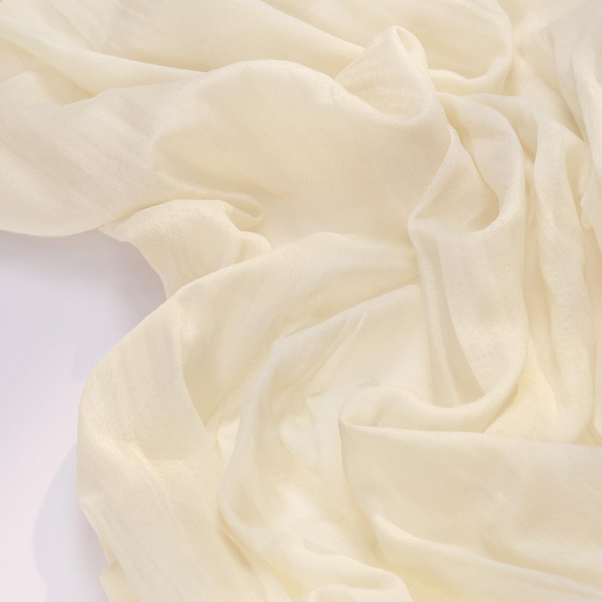Socomi Cheesecloth Table Runner - 120 Inch Beige Boho Rustic Decor for Weddings & Events