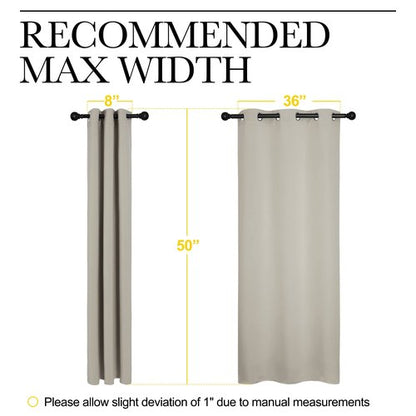NICETOWN Kitchen Curtains for Decoration, Thermal Insulated Grommet Room Darkening Draperies/Panels for Laundry (Natural, 2 Panels, W42 x L50 inches)