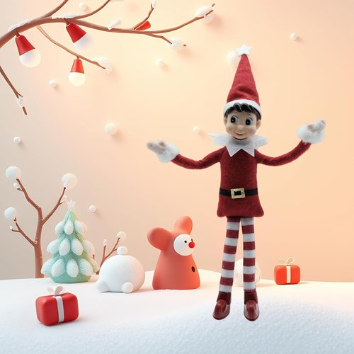 LovelfStory Christmas Elf Doll Plush Toy - Perfect Holiday Gift for Kids | Festive Decor