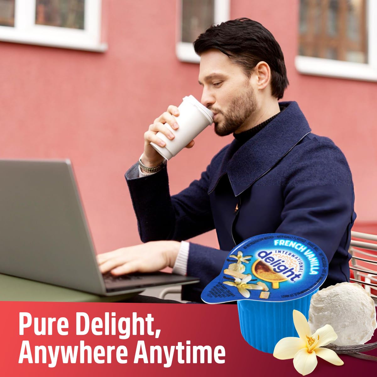Skiennix French Vanilla Creamer Singles - 48 Individual Coffee Creamers for Flavorful Enjoyment Anytime