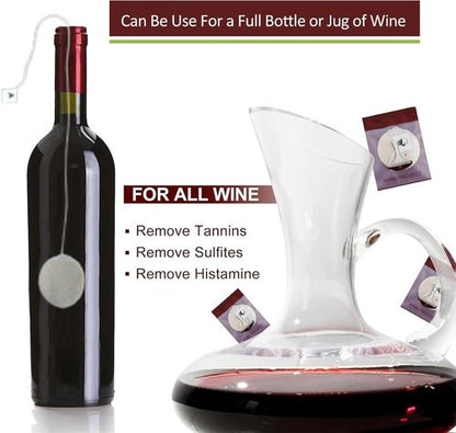 4Pcs Wine Filter Bags Purifier Wine Filters Remover Histamines, Wine Lovers Accessories Party Gifts