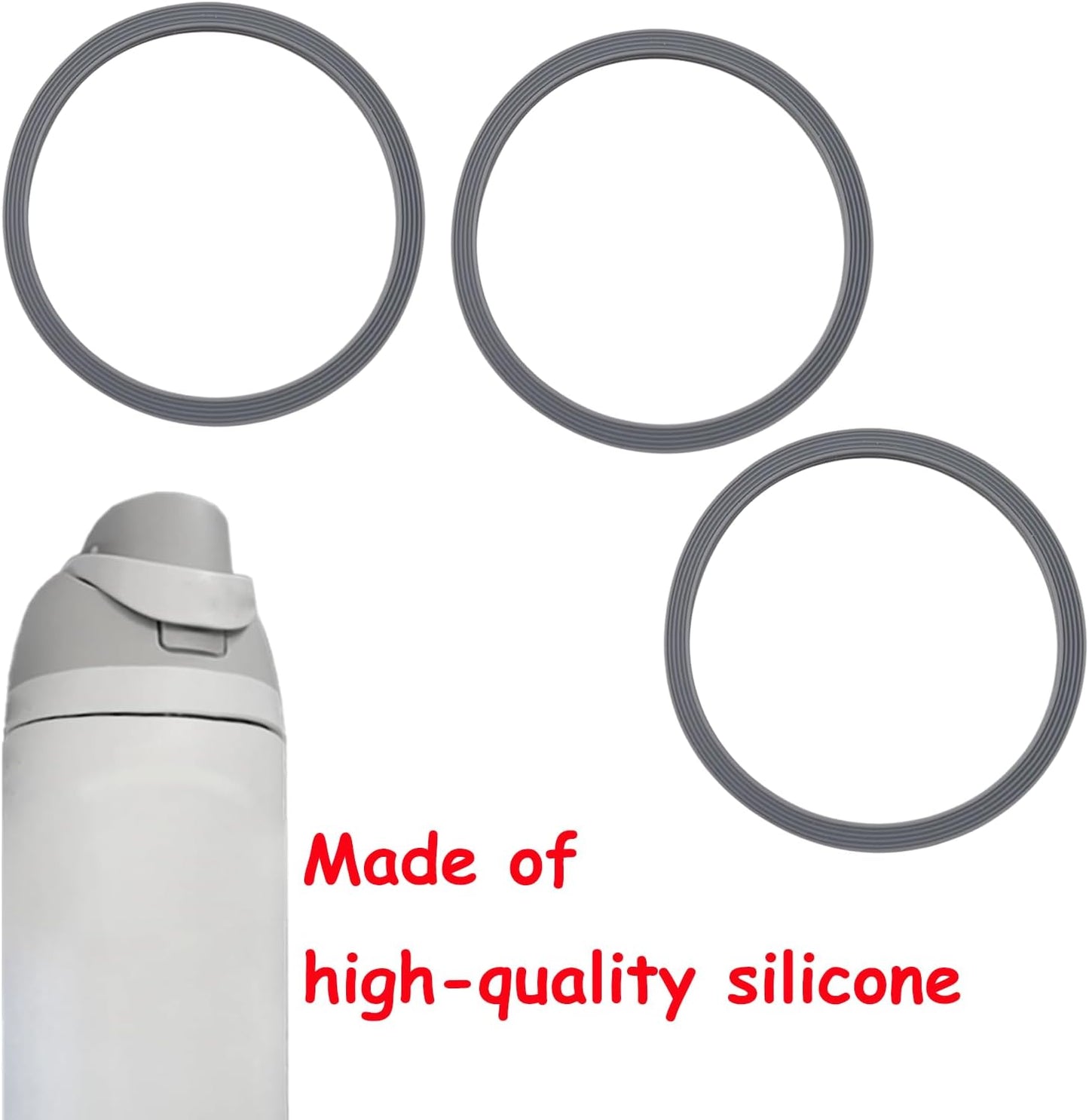 Owala FreeSip Replacement Water Bottle Gaskets - 6 Pcs Silicone Lid Seal Accessories