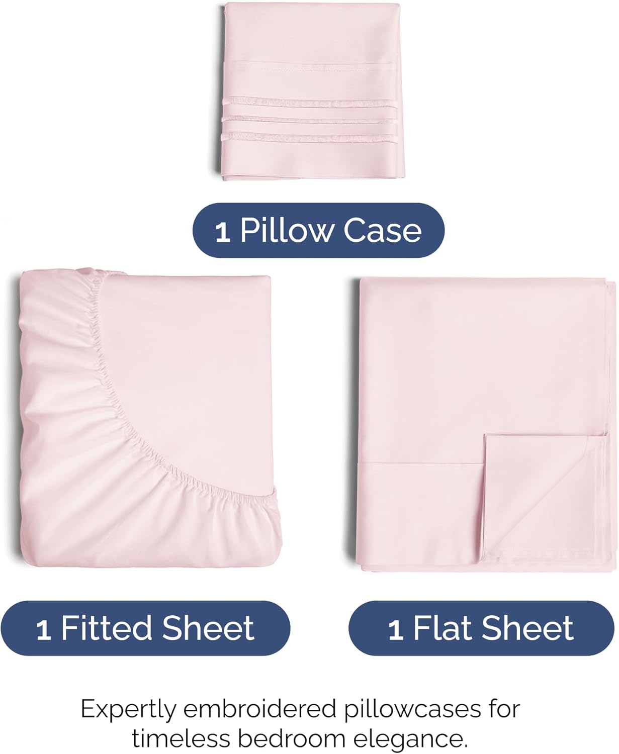 Skiennix Twin XL Sheet Set - Comfy Cooling Bed Sheets | Luxury Hotel Quality - Lavender Pink - Deep Pockets
