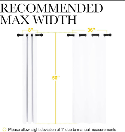 NICETOWN White Window Curtain Panels - 50% Light Blocking for Bedroom & Dining Room | Set of 2 (42" x 50")