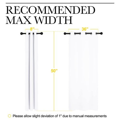 NICETOWN White Window Curtain Panels 50 inch Length, 50% Light Blocking Curtains for Bedroom & Dining Room Window (Set of 2, 42 inches x 50 inches)