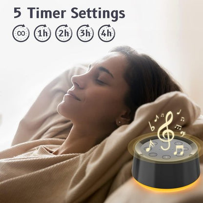 Brown Noise Sound Machine by [Brand Name] - 30 Soothing Sounds & 12 Color Night Light | Perfect for Sleep & Relaxation