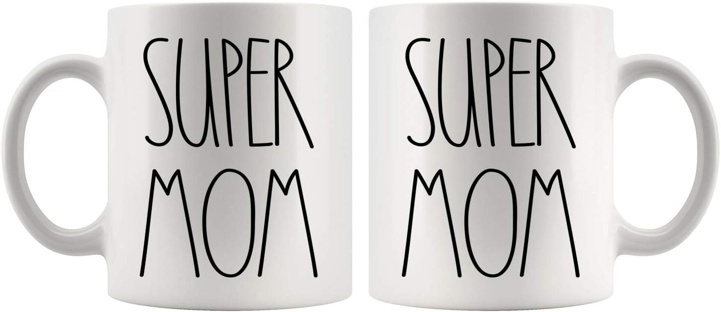 Skiennix Super Mom Coffee Mug | Perfect Gift for Mother's Day & Birthdays - 11oz Ceramic Cup
