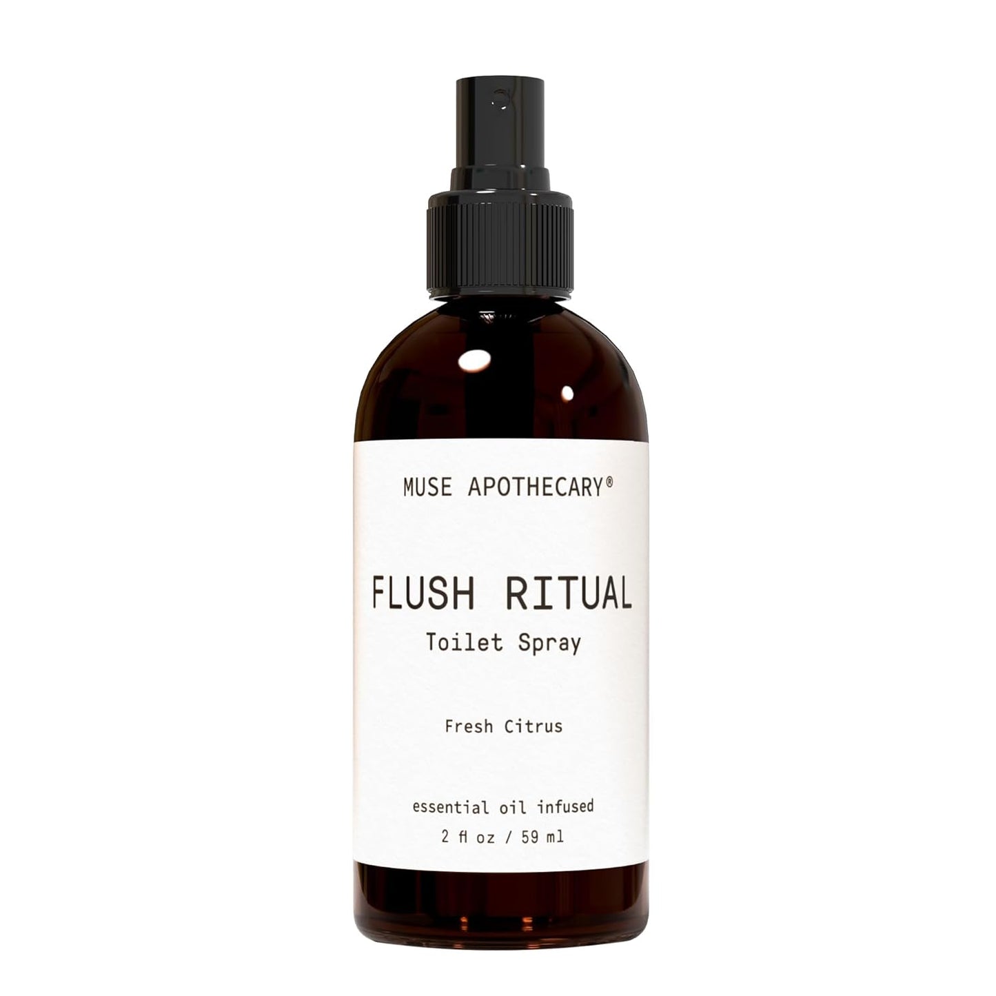Muse Apothecary Flush Ritual - Refreshing Toilet Spray with Natural Essential Oils | 2 oz Citrus Scent