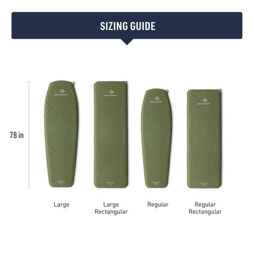 Sea to Summit Camp Plus Self-Inflating Foam Sleeping Mat for Camping - Rectangular - Regular (72 x 25.2 x 2.6 inches)