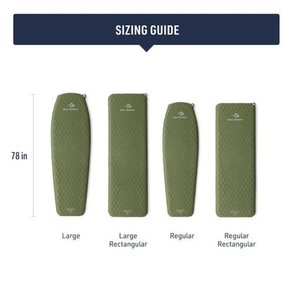Sea to Summit Camp Plus Self-Inflating Foam Sleeping Mat for Camping - Rectangular - Regular (72 x 25.2 x 2.6 inches)
