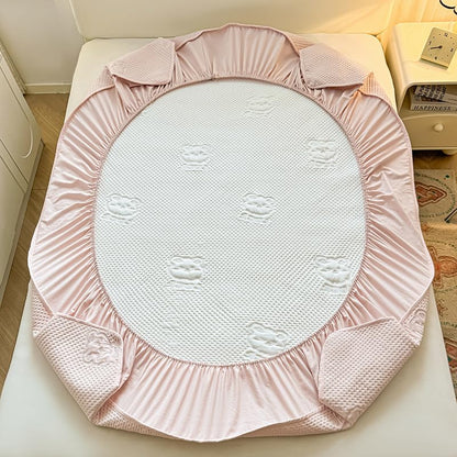 Waterproof Mattress Protector King Size Breathable Soft & Silent Pink