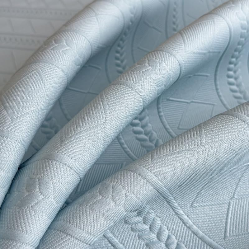 Queen Quilted Mattress Topper with Cooling Fitted Cover Deep Pocket A05
